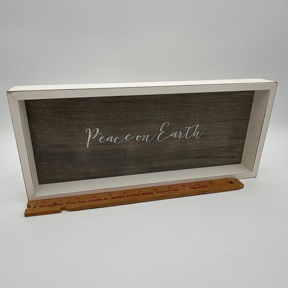 Peace on Earth Wooden Reclaimed Wood Holiday Decor - Picture 2 of 6